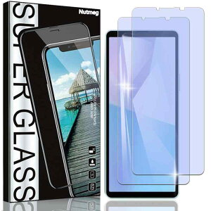 Nutmeg�y2���Z�b�g�z�Ή� Xperia10 III �K���X�t�B���� �u���[���C�g�J�b�g�y���{���Ɏq�f�ސ��z�G�N�X�؃��A10III SO-52B SOG04 �ی�t�B���� �����K���X �t�B���� �ڂ̔����y�����܂� 9H�d�x ����