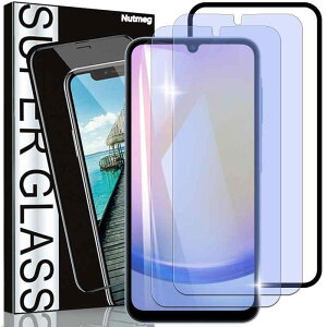 Nutmeg�y�K�C�h�g�t�� 2���Z�b�g�z�Ή� Galaxy A25 5G �K���X�t�B���� �u���[���C�g�J�b�g�y���{���Ɏq�f�ސ��z�M�����N�V�[A25 �ی�t�B���� SC-53F SCG33 �����K���X �t�B���� �ڂ̔����y������