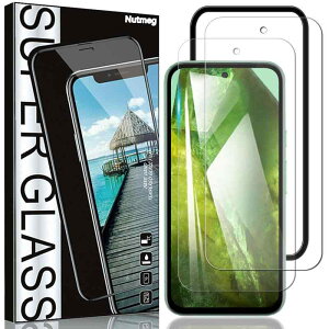 Nutmeg�y�K�C�h�g�t�� 2���Z�b�g�zGoogle Pixel 8A �p�� �K���X�t�B�����y���{���Ɏq�f�ސ��z Google pixel 8a �ی�t�B���� �����K���X �d�x9H �����ߗ� ������ �C�A�Ȃ� �\��t���ȒP ������ �ϏՌ�