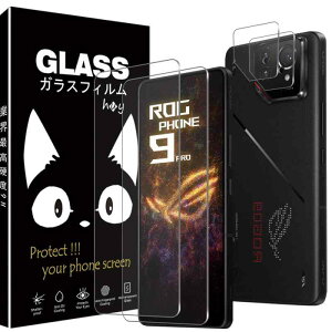 For ASUS ROG Phone 9/9 Pro �t�B����- ���Ɏq�d�l ASUS ROG Phone 9 �ی�t�B���� 2�� + ASUS ROG Phone 9 �J�����t�B���� 2�� ASUS ROG Phone 9/9 Pro �p�� �����K���X