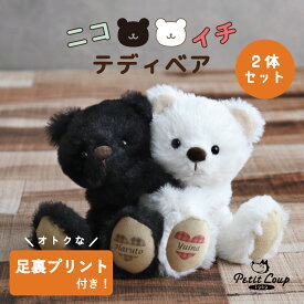 3%OFFクーポン★ニコイチテディベア ニコイチキーホルダー お揃いキーホルダー 友達 親友 姉妹 兄弟 双子 カップル 恋人 小学生 中学生 高校生 女子 女の子 ギフト ぬいぐるみ マスコット くま ボリューム 大きめ 黒 白 ブラック ホワイト