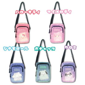 【ハロウィーンセール】【T2】サンリオ　ショルダーポシェット　ねこねこおばけ【キャラクター/sanrio/サンリオ/ポシェット/小さい/ミニ/軽量/プレゼント/ギフト/贈り物/人気/キュート/チラシ柄】【2509】
