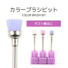 メール便 カラーブラシビット ジェルネイル ネイルマシーン ネイルマシン ダスト ネイルダスト ダストブラシ ネイル ビット プチプラ ネイル用品 ツール アタッチメント ルーススキン 夏ネイル フットネイル