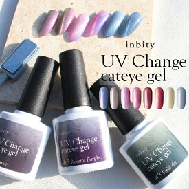メール便 inbity UV Change cateye gel キャットアイジェル マグネットジェル キャットアイジェル カラージェル ジェルポリッシュ ジェルネイル ネイル セルフネイル ラメ 夏ネイル フットネイル