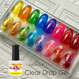 【最安値に挑戦】inbity クリアドロップジェル 8ml ジェルネイル カラージェル ジェル ネイル ポリッシュ 爪 ネイルアート クリアカラー ちゅるん 透明 透け感 クリアジェル