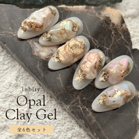 【半額クーポン配布中】inbity オパールクレイジェル 全色セット 粘土ジェル ミラーネイル リングネイル オパール カラージェル ジェル ジェルネイル ネイルアート 3Dジェル ジェル パーツ形成 アートパーツ DIY ネイル