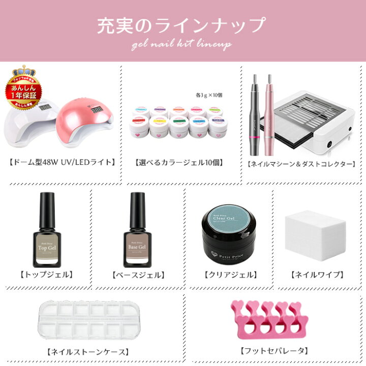 楽天市場】【マシーン＆ダストコレクター付き】297点キット ジェル 