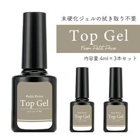メール便 プチプラトップジェル 3本まとめ買いセット トップコート トップ ジェル トップジェル ネイル GLOCCY グロッシー プチプラ ツヤ カラージェル クリアジェル 仕上げ ノンワイプ 夏ネイル フットネイル