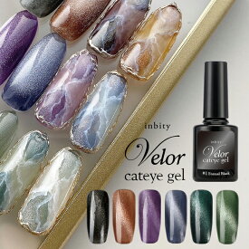 メール便 inbity Velor cateye gel キャットアイジェル マグネットジェル ベロアジェル カラージェル ジェルポリッシュ ジェルネイル ネイル セルフネイル ラメ ギャラクシー 夏ネイル フットネイル