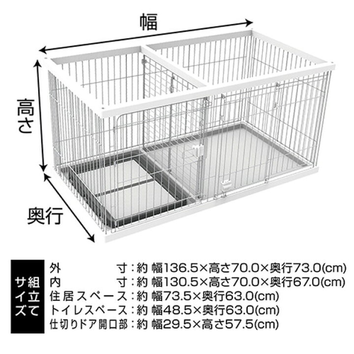 楽天市場】トイレのしつけが出来る ドッグルームサークル ワイド 
