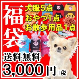 ◆PET KING 福袋◆大盤振る舞い！！犬服5着＋おやつ1点＋お散歩用品1点【送料無料(一部地域を除く)】