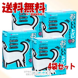 プラスラブ おっいいトイレ レギュラー 102枚 ×4個セット 「リョーショクペットケア」【送料無料(一部地域を除く)】