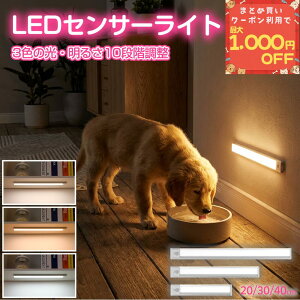 �Z���T�[���C�g �l���Z���T�[ LED �[�d�� 3�F�ؑ� 10�i�K���� 20cm 30cm 40cm �}�O�l�b�g�� �V�[�� ���� �X���� ���^ ���� �L�� �N���[�[�b�g ������ �o�[���C�g ���� ���F USB Type-C �������