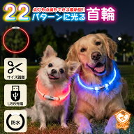光る 首輪 犬 レインボー ペット 夜 散歩 発光 点滅 USB 充電式 首輪 ライト led ペット 充電 小型犬 中…