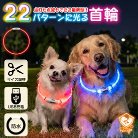 【予約特典クーポン発行中！】光る 首輪 犬 レインボー ペット 夜 散歩 発光 点滅 USB 充電式 首輪 ライト led ペット 充電 小型犬 中型犬 大型犬 犬用品 ドッググッズ 安全 夜 さんぽ ひかる 安全 事故防止 自転車 リード 点灯 猫
