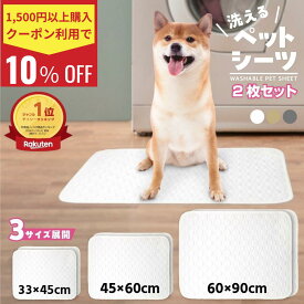 ＼1500円以上購入・クーポン利用で10％OFF／ 【お得2枚セット】 洗えるペットシーツ 犬 トイレマット 猫 布 ペットシート おしっこマット 防水マット 防水シート おしっこパッド トイレマット 防水 ペットマット おしっこシート トイレ下敷き 漏れない 多頭買い 大判