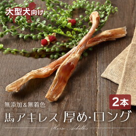 馬アキレス ロング 厚め 太め 2本【国内生産 無添加 無着色】 | 犬 無添加 おやつ ガム ジャーキー 馬アキレス腱 ロング 歯磨き ガム 大型犬 ドライ 馬 アキレス 馬肉 ドッグフード ご褒美 ペットレア コモディティ [ KTHACLA002P01 ]