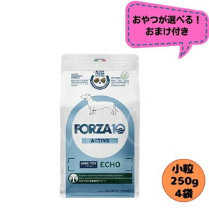 【おやつおまけ付】【4袋セット】フォルツァ10 DOG エコーアクティブ ミニ 250g×4袋 ドッグフード ドライ 総合栄養食 療法食 耳のトラブル フォルツァディエチ 成犬用 小粒 小型犬 超小型犬 犬