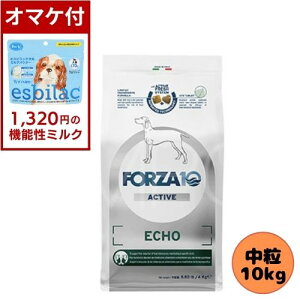 【1320円オマケ付】フォルツァ10 DOG エコーアクティブ ミディアム 10kg ドッグフード ドライ 総合栄養食 療法食 耳のトラブル フォルツァディエチ 成犬用 中粒 中型犬 大型犬 犬用