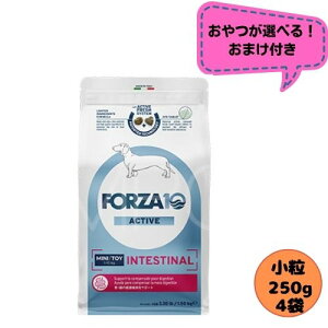 【おやつおまけ付】【4袋セット】フォルツァ10 DOG インテスティナルアクティブ ミニ 250g×4袋 ドッグフード ドライ 総合栄養食 療法食 消化器 胃腸 フォルツァディエチ 成犬用 小粒 小型犬 超