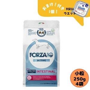 【おまけ付】【4袋セット】フォルツァ10 DOG インテスティナルアクティブ ミニ 250g×4袋 ドッグフード ドライ 総合栄養食 療法食 消化器 胃腸 フォルツァディエチ 成犬用 小粒 小型犬 超小型犬