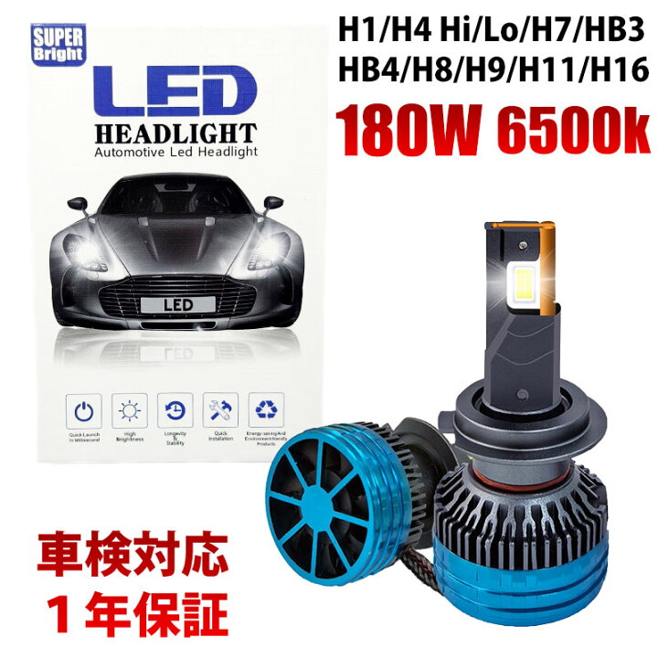 楽天市場】安心1年保証 18000lm/180W LED ヘッドライト フォグランプ 