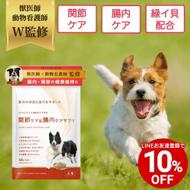 【LINEお友達クーポンで10%OFF】【公式】獣医師監修 犬用 関節 × 腸内 サプリメント 粉末40g オールインワンサプリメント 関節 腸内 元気 シニア アンチエイジング チキン味 ペットリンクモア 粉末 おやつ 食いつき