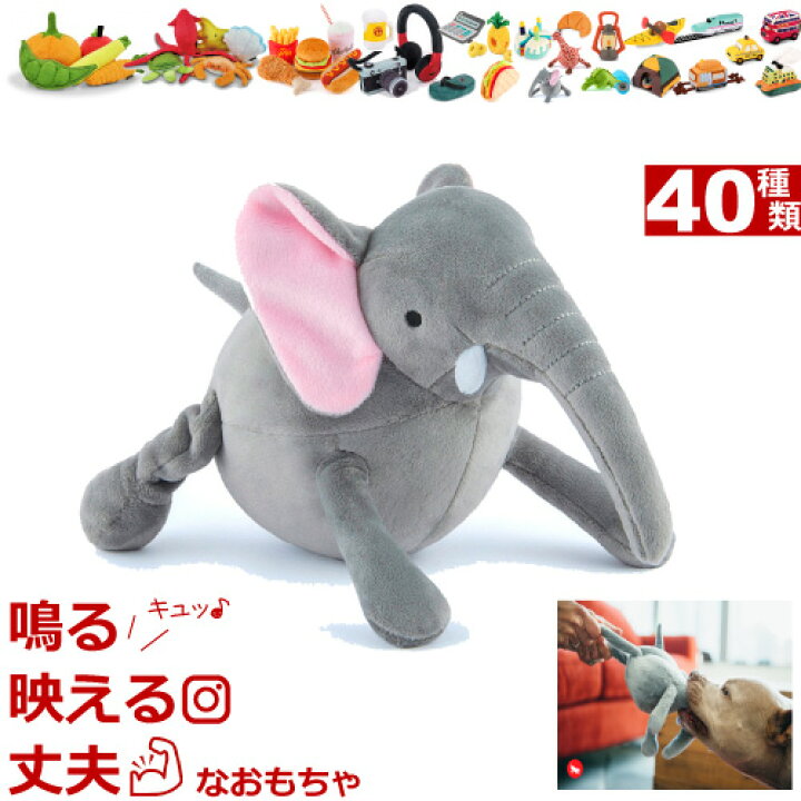 楽天市場 あす楽対応 犬 おもちゃ 音が鳴る ぬいぐるみ P L A Y Toy ゾウ Elephant かわいい犬用おもちゃ Safari Toys Plush Toys サファリ エレファント Play プレイ トイ ぞう ぞうさん 象 動物 可愛い お祝い プレゼント 中型犬 大型犬 ナチュラルペット