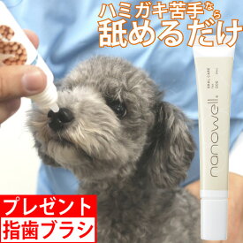 【プレゼント付】【あす楽対応】ナノウエル オーラルケア forDOG 犬用 20mL 大豆脂肪酸 デンタルケア 口内 ケア 歯垢 洗浄 犬用 液体 ハミガキ 歯磨き 歯みがき ジェル 歯磨きジェル nanoWELL ナノウェル