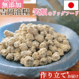 ドッグフード 国産 無添加 吉岡油糧 笑顔のドッグフード 1kg 5kg ／ 7mm 5mm フレーク ／ パピー アダルト シニア ／ 豚肉 牛肉 鶏肉 魚 ふやかしやすい ドライフード 涙 やけ 小型犬 中型犬 大型犬 子犬 成犬 老犬 犬 全年齢 全犬種 豚 牛 鶏 ポーク ビーフ 総合栄養食