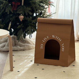 【マラソン5%クーポン】爪とぎハウス 猫 段ボール 隠れ家 軽量 持ち運び簡単 折りたたみ式 おしゃれ 北欧 インテリアに馴染む コンパクト収納 多機能 爪とぎベッド