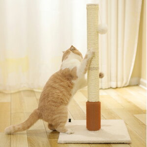 猫 爪とぎ ポール 爪とぎスタンド 多機能 すりすり棒 コンパクト 爪研ぎポール 遊び 運動 ストレス発散 木製台 組み立て簡単