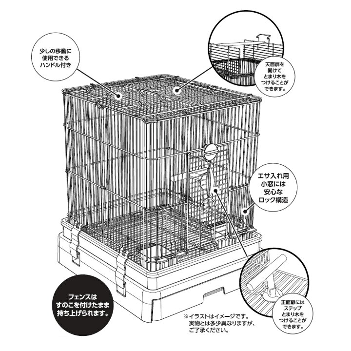 楽天市場】マルカン CASA セレクトケージ Bird 40（T1）小型インコ