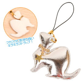 オリジナル　フェレットふかふかストラップ シルバー　フェレット ストラップ 携帯グッズ オーナーグッズ オーナー雑貨【メール便可】