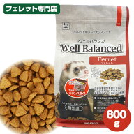 三晃商会 フェレット用メンテナンスフード ウェルバランス 800g【無添加】【国産】　フェレット フード …