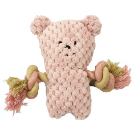 iDog&iCat　ひっぱりくまさん　鳴き笛入り犬 ドッグ フェレット おもちゃ ロープ 玩具 小動物 ペット トイ ぬいぐるみ 人形 紐デンタル