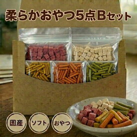 犬 おやつ 柔らかおやつ5点Bセット 国産 かぼちゃ にんじん ほうれん草 新鮮 鶏肉 鶏ササミ ヤギミルク キューブ 角切り 柔らかい チキン ソフト 小型犬 中型犬 大型犬 シニア犬 幼犬 仔犬 老犬 送料無料