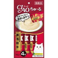 チャオ ちゅ〜る とりささみ＆黒毛和牛 14g×4本［ちゅーる］〔260709127co〕