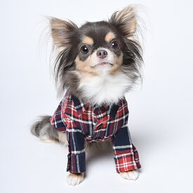 【70％OFF】【FINED's ファインディーズ】ウェーブニットチェックシャツ【XXS XS】 犬 服 犬服 ドッグウェア