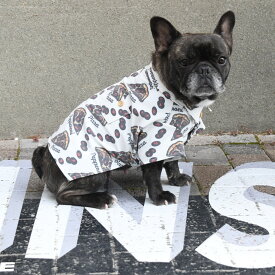 【MANHATTAN WALKY TIME!】 総柄シャツ【BM　ブルドック専用】 犬 服 犬服 ドッグウェア