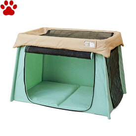 ボンビ　ペットにやさしいソフトサークル　ミントグリーン幅95cm　犬　猫　超小型犬　小型犬　室内サークル　ペットサークル　ハウス　組み立て　折りたたみ　布製　撥水　洗える　シンプル　かわいい　おしゃれ　避難　防災　緑　ボンビアルコン