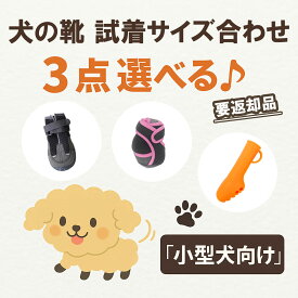【小型犬向け】 犬の靴 試着サイズ合わせ 3点セット