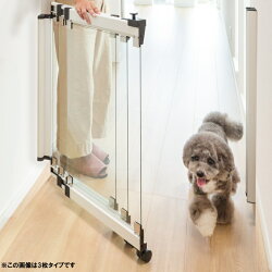 【ペットアドバンス】ドギーフェンス2枚タイプDOGGYFENCE日本製シンプルおしゃれドッグフェンス犬用小型犬中型犬フェンスアルミ強化ガラスペットゲート仕切り【送料無料】