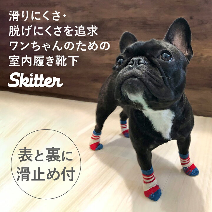 楽天市場 ペットアドバンス Skitter スキッター 犬の靴下 犬用靴下 室内用 犬 靴下 ペット 滑り止め 保護 災害 防寒 怪我 介護 かわいい おしゃれ ソックス アスファルト 履かせやすい 犬靴下 デビューに シニア犬 犬用くつした Docdog Petｓadvance