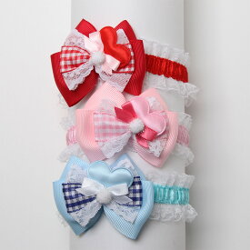 【ゆうパケット360円】ペット用 バレンタイン スイートチェックチョーカー 紐 NH-301 8本入 犬用 猫用 業務用 飾り メール便3点までOK