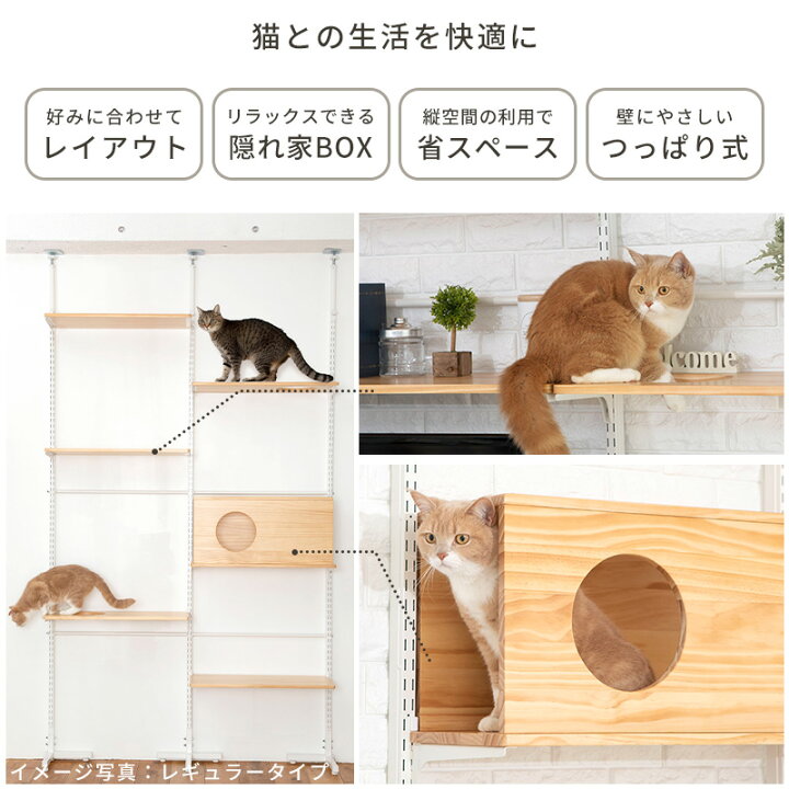 楽天市場】キャットタワー キャットウォーク ニャンコヒルズ NEWタイプ 