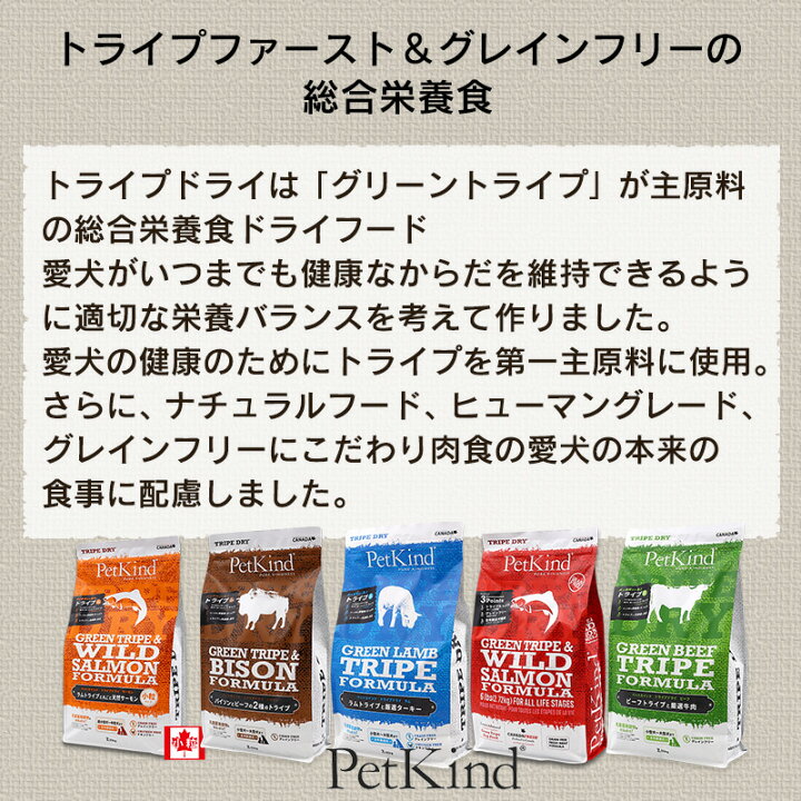 楽天市場】Pet Kind ペットカインド トライプドライ グリーントライプ 