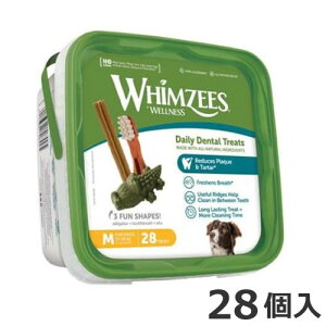 ウィムズィーズ バラエティ バリューボックス Mサイズ 28個入り 中型犬向け 体重12〜18kg 犬用おやつ デンタルケア 歯磨きガム アレルギー対応