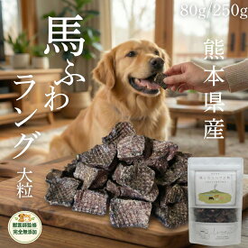 国産 馬肉 ラング 大粒 80g 250g 無添加 【獣医師監修】 選べる 熊本県産 犬 おやつ 猫 ジャーキー 肺 フワ ふわ 低カロリー 高タンパク 低脂質 ダイエット 肥満 アレルギー シニア 老犬 パピー 高齢犬 小型犬 大型犬 中型犬 トッピング 手作りご飯 桜肉 WagZ 馬肺