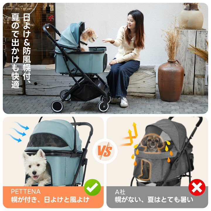 美品】PETTENA Kight 折畳可能分離式ペットカート 楽天市場】【楽天1位 